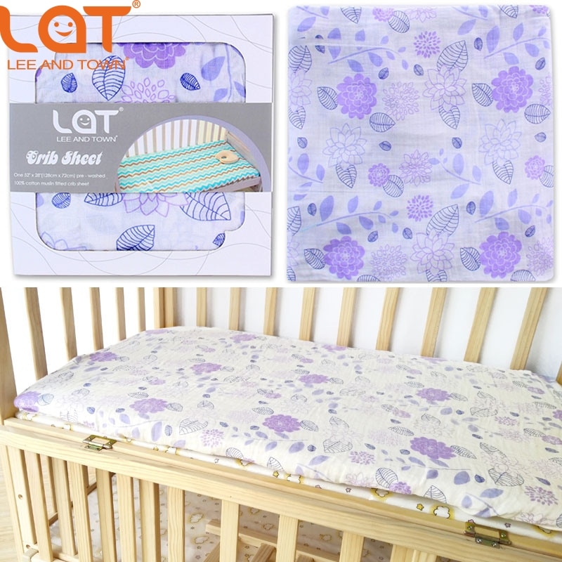 Bomuld krybbe lagen blød åndbar baby seng madras dække tegneserie nyfødt sengetøj til barneseng størrelse 130*70cm