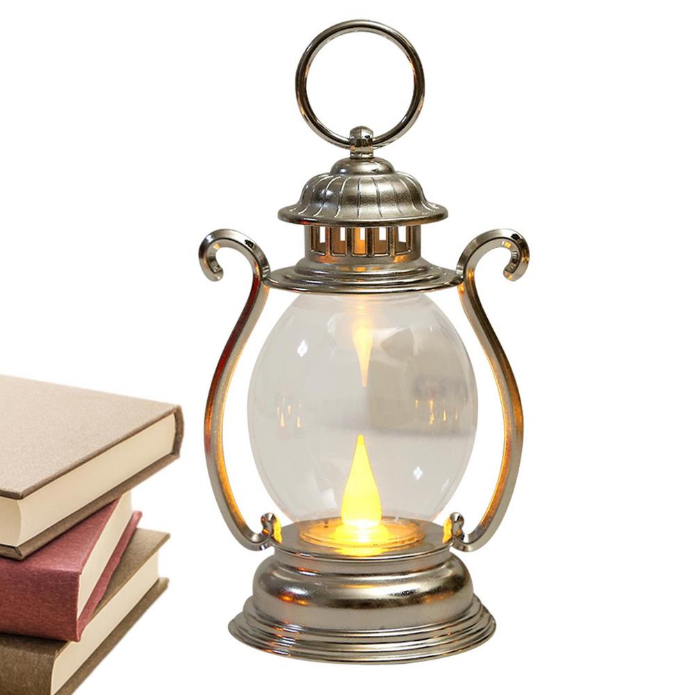 Linterna LED Vintage con llama parpadeante, linterna de mesa clásica para interiores, decoración de Patio, linternas decorativas con batería: 6 W