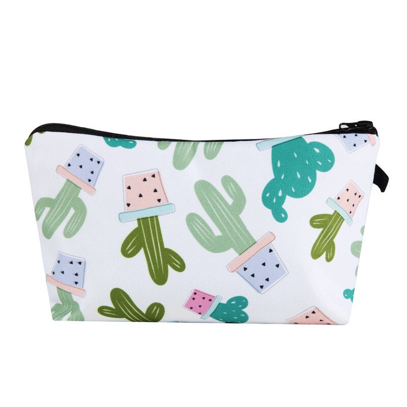 Sloth Sacchetto Cosmetico Sacchetto Impermeabile di Stampa Flamingo Cactus di Trucco Dell'organizzatore Swanky Tartaruga Foglia Wc Sacchetto di Stile Personalizzato per i Viaggi: Cactus