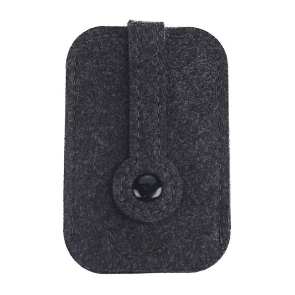 Unisex Autosleutel Portemonnee Portemonnee Wolvilt Sleutelhanger Holder Pocket Keys Organizer Pouch Case Bag: dark gray
