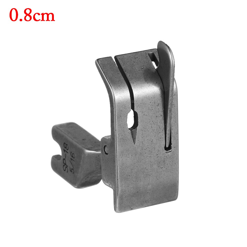Pied-de-biche en métal pour Machine à coudre industrielle 1/4, 1/8, 3/8, 1/16, 3/16, 5/16, 1/32, SP-18, bord mobile, aiguille simple, 1 pièce: 0.8cm