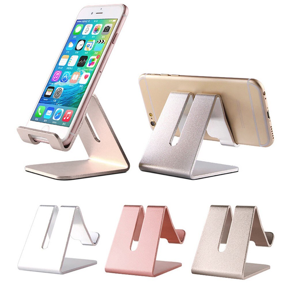 Aluminium Desktop Houder Tafel Stand Cradle Mount Voor Mobiele Telefoon Tablet voor IPhone 7 8 X voor Samsung voor Xiaomi smartphone