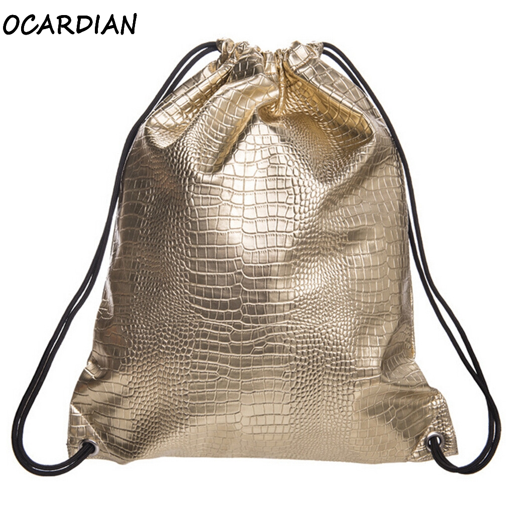 OCARDIAN sac à dos femmes hommes mâle voyage unisexe sac paillettes en cuir filles petit voyage Bling cordon A27