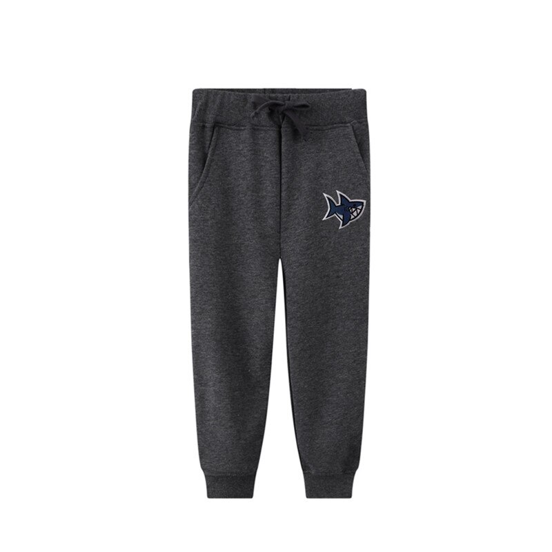 Nowy rysunkowy rekin upadek niemowlę chłopiec dziewczynka spodnie haremowe spodnie dziecięce spodnie bawełniane chłopięce: ciemny szary / 6 t