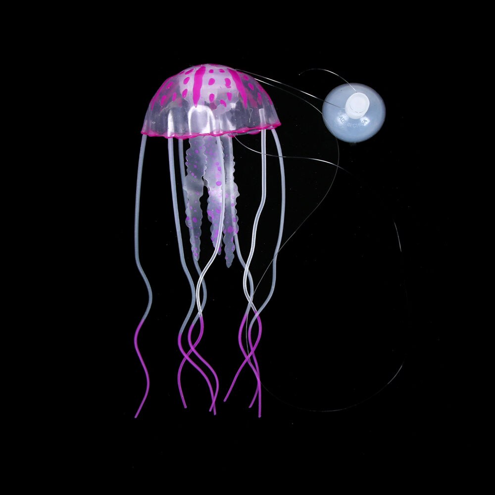 Neue Glowing-effekt Künstliche Quallen Aquarium Dekoration Aquarium Unterwasser Live Anlage Leucht Ornament: purple(5.3cm)