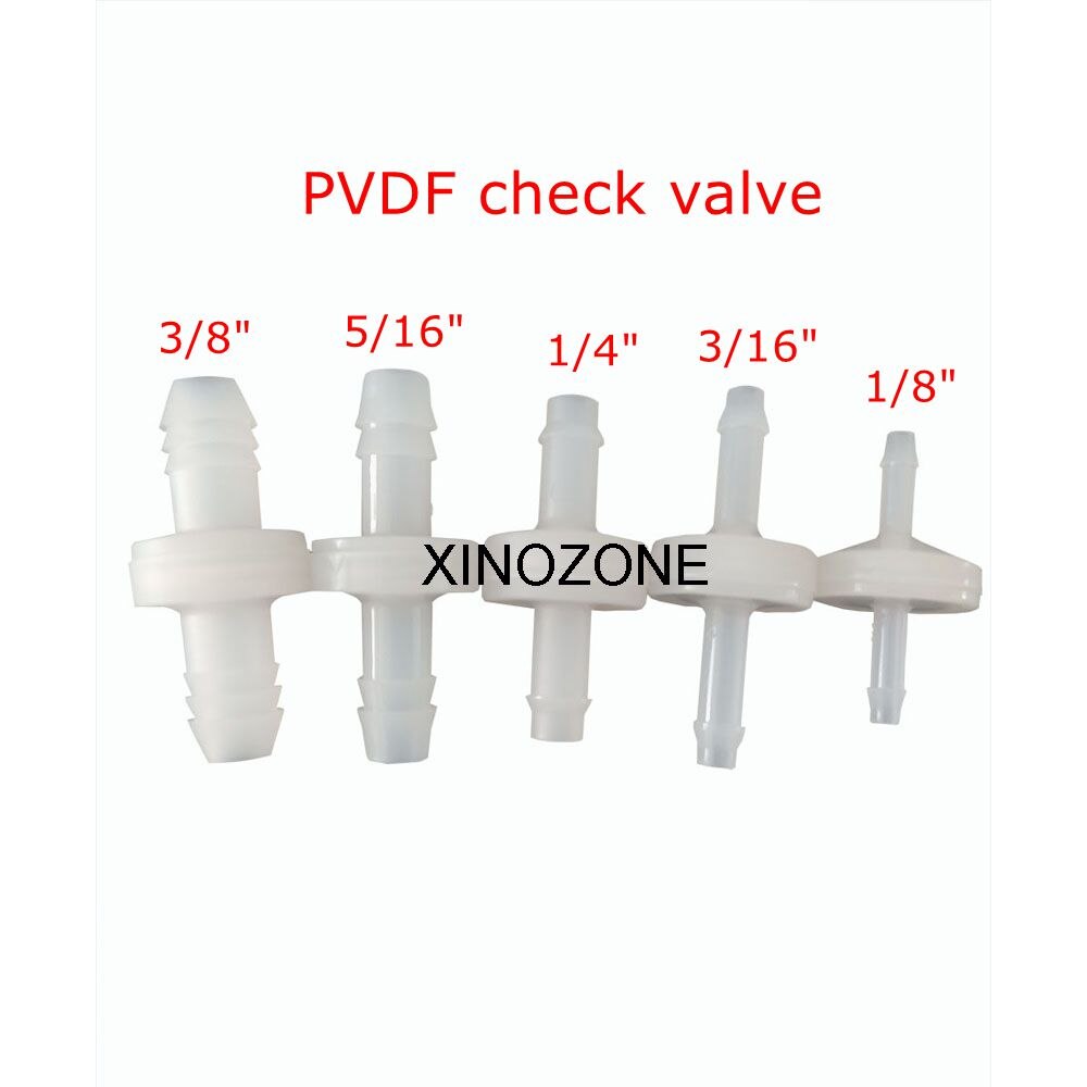 3/16" Plastic Check Valve 10PCS Ozone Valve Non Return Diaphragm PVDF Ozone Valve Prevent Back Flow