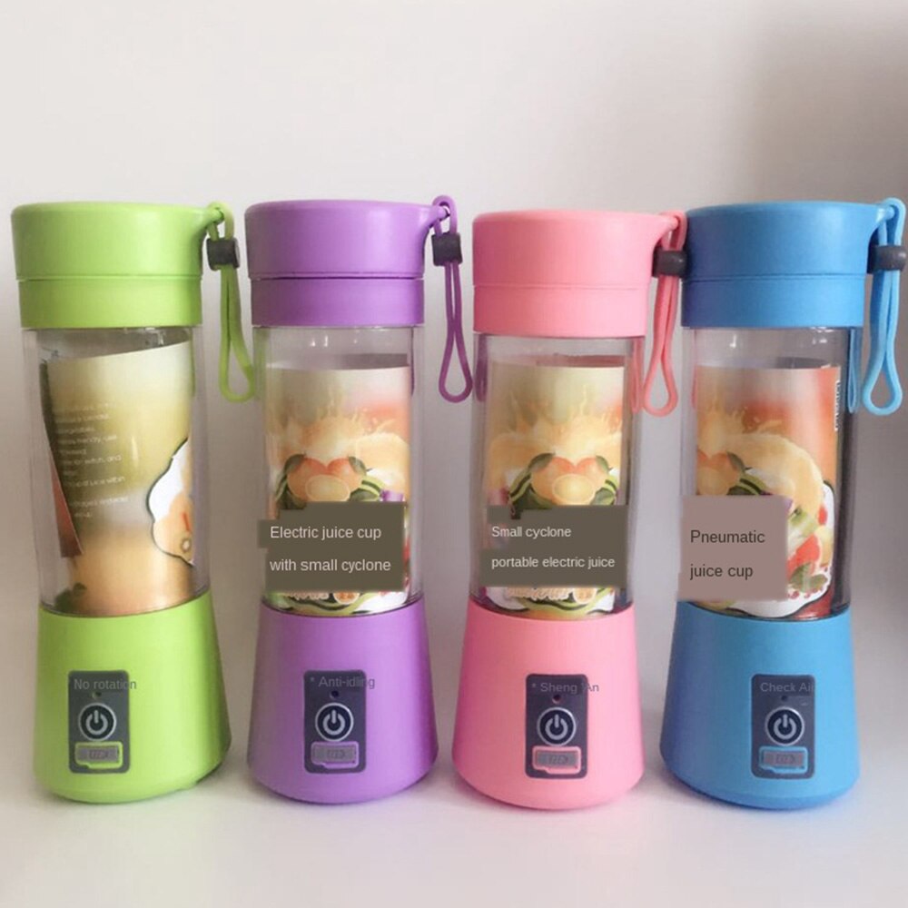 Multi Functional Mini Portable 6 Blades Electric Juicer Mixer USB Rechargeable Household Juice Blender Fruit Cooking Machine