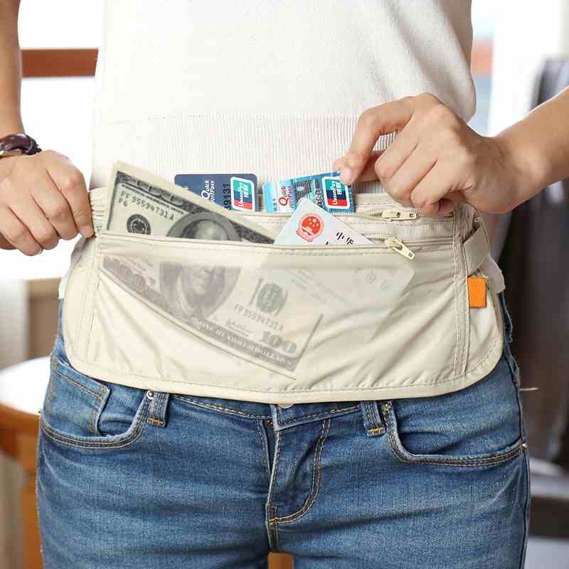 Mens Thin Waist Fanny Pack Belt Bag Travel Hip Bum Bag Small Purse Chest Pouch Phone Storager H7JP