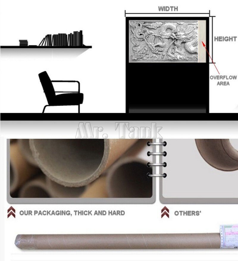 Mr.Tank PVC Aquarium Background 3D Effect Brick Grain Wall Decor Customization Reptile Fish Tank Landscape Wallpaper Ornament