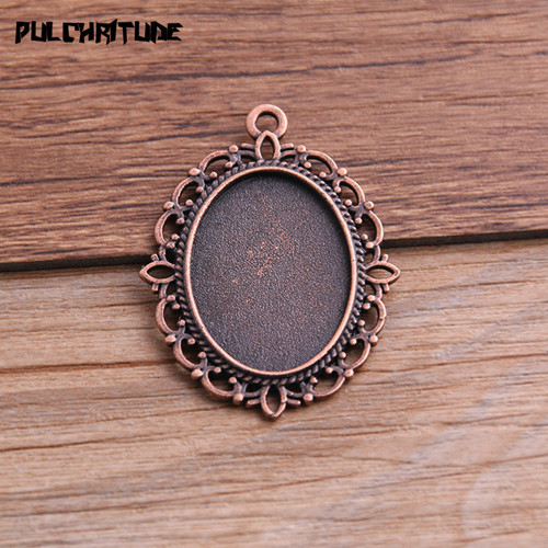 6 stücke 18*25mm Innere Größe 9 farbe Klassischen Stil Oval Cabochon Basis Einstellung Reize Anhänger Für Diy schmuck Machen: Antiquität Kupfer