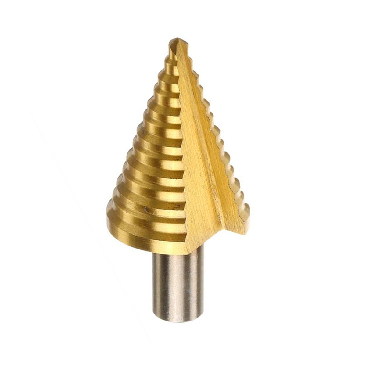 13 Step HSS 5-35 mm Cone Drill Bits Hole Cutter Bit Set Shank Wood Metal Drilling Fluted Edges Step Drill Bit Reamer Triangle