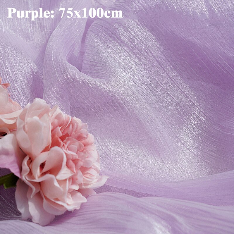 Bright Lines Tulle Cloth Photography Backdrops Gauze Studio Take Pictures Props Fotografia Photo Shooting for Cosmetic Jewelry: Purple 75x100cm