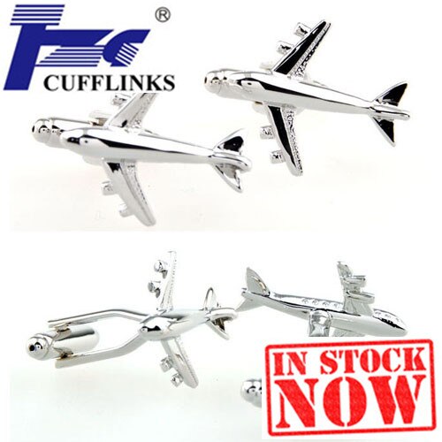TZG10230 Plane Cufflink Cuff Link 2 Pairs