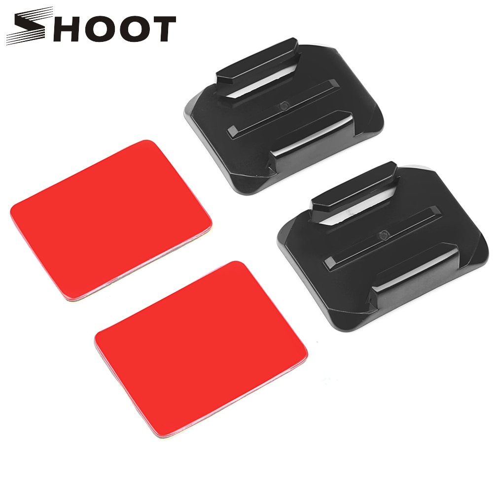 SCHIETEN Gebogen Oppervlak Base en Zelfklevende Stickers Mount voor GoPro Hero 8 5 7 Zwart Eken H9 Xiaomi Yi 4K SJCAM Go Pro 7 6 Accessoire