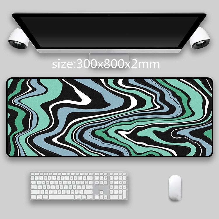 900x400mm XXL Gaming Mouse Pad Large Rubber Gamer Art Table Computer Mousepad Soft Mause Pad XL Abstract Keyboard Desk Play Mats: 300x800x2mm 13
