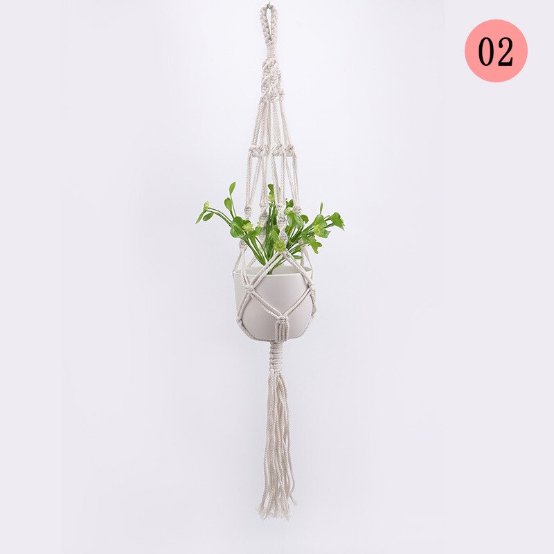 Sales 100% Handmade Macrame Plant Hanger Flower Pot Hanger for Wall Decoration Countyard Garden Decor: 2