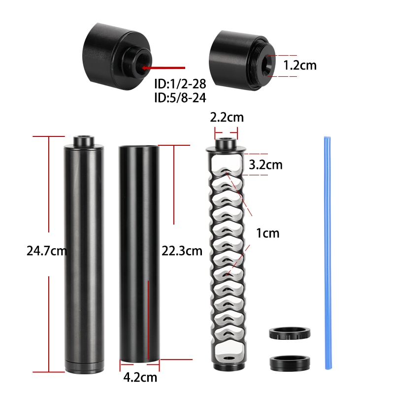 7075 T6 Aluminium 12 "10" 6 "Extension Spiraal 1/2-20 1/2-28 5/8-24 m14 * 1 Auto Brandstoffilter Auto Solvent Val Voor Napa 4003 Wix 24003