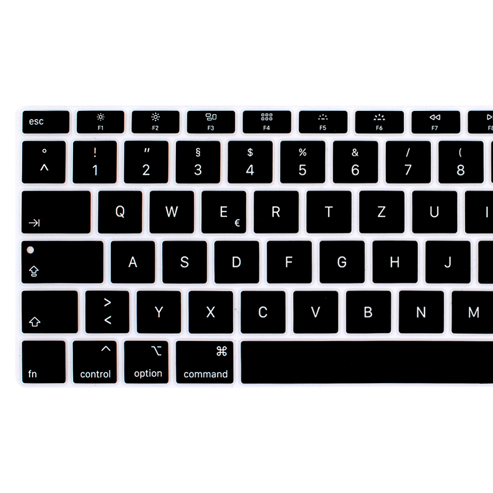 German Laptop Silicone Cover Laptop cover For macbook air 13 pro15 touchbar 11" Keyboard cover Dust-proof silicone keyboard case