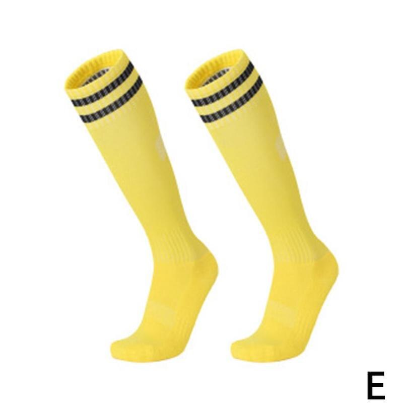 1 par mænd kvinder sokker sportssokker knæ fodbold baseball fodbold over knæ ankel legging strømper: E