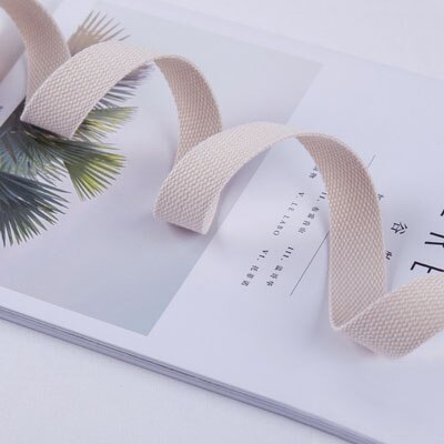 2 Meter 25 Mm Canvas Lint Riem Zak Katoen Singels Polyester/Katoen Singels Knapzak Strapping Naaien Zak Riem accessoires: Beige