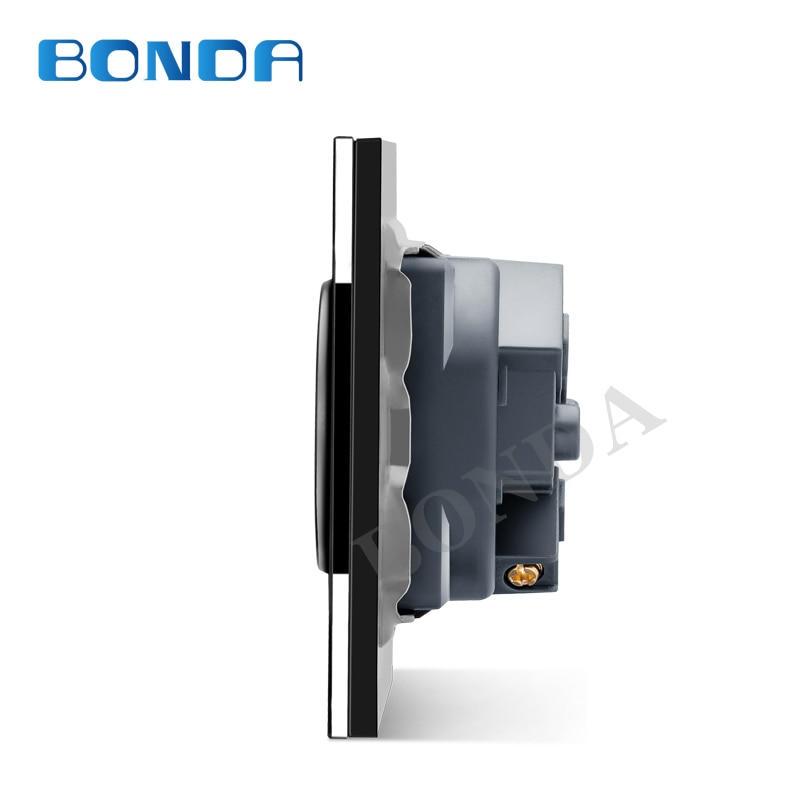 Eu Stopcontact, franse Standaard Wit Zwart Goud Crystal Glass Panel Ac 110- 250V 16A Stopcontact 16A 2100ma Fabrikant