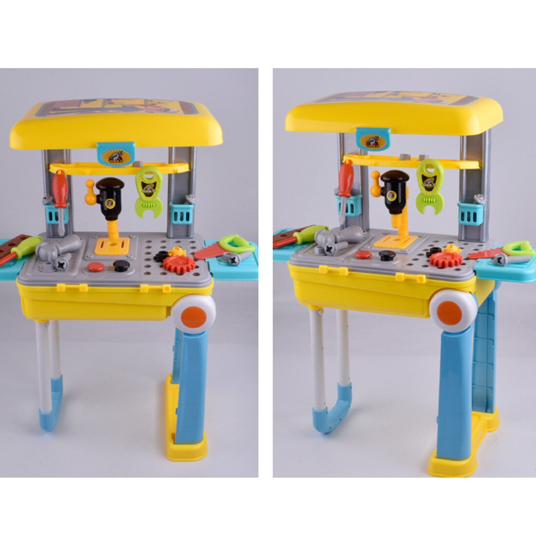 23 Stks/set Kinderen Jongen Speelgoed Plastic Simulatie Reparatie Werkbank Kit Pretend Toolbox Opvouwbare Koffer Speelgoed Pretend Play Tool Speelgoed