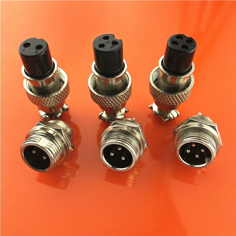 1set GX12 2/3/4/5/6/7 Pin Male + Female 12mm Wire Panel Connector Aviation Connector Plug Circular Socket Plug with Cap Lid