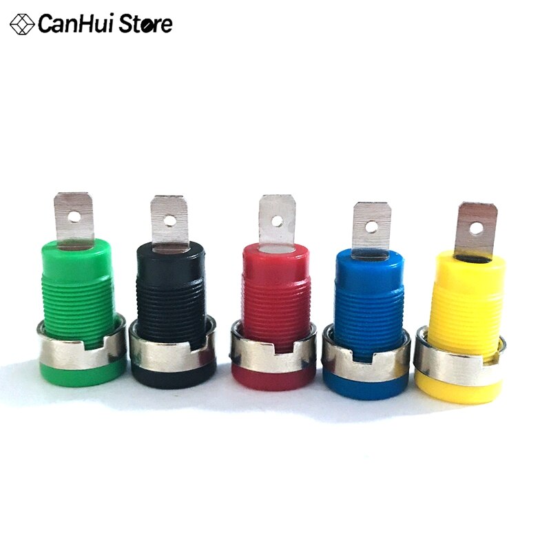 5 Stks 4mm Banaanstekkers Vrouwelijke Jack Socket Plug Draad Connector 5 Kleuren Elk 1 stks Multimeter Socket Banaan hoofd Vrouwelijke: 5color each 1pcs