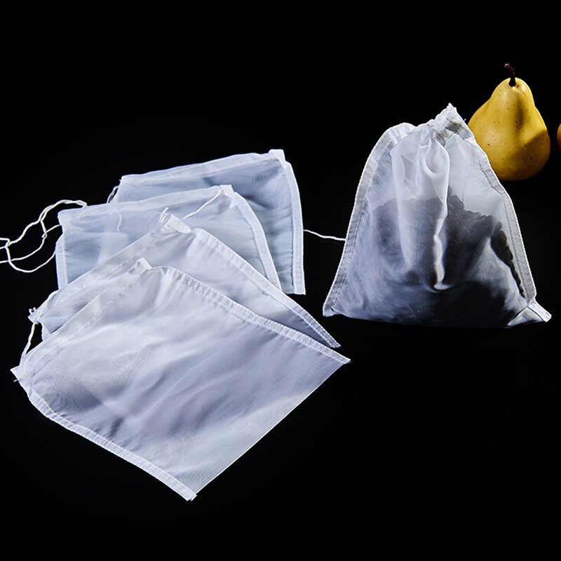 1 st nylon tepåsar tomma tepåsar nätfilterpåse matsil ostmaskin kaffe te filter nöt mjölkpåsar s/m/l/xl storlek