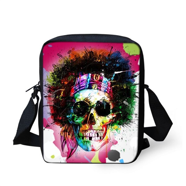 Instantarts punk graffiti kleurrijke schedel hoofd bedrukte jongen schooltassen casual kleuterschool studenten boekentassen kinderen schooltassen: Cc3536e