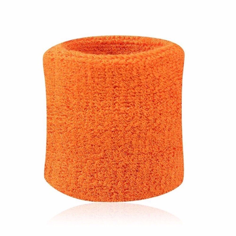 2PCS Colorful Cotton Unisex Sport Sweatband Wristband Wrist Protector Running Badminton Basketball Brace Terry Cloth Sweat Band