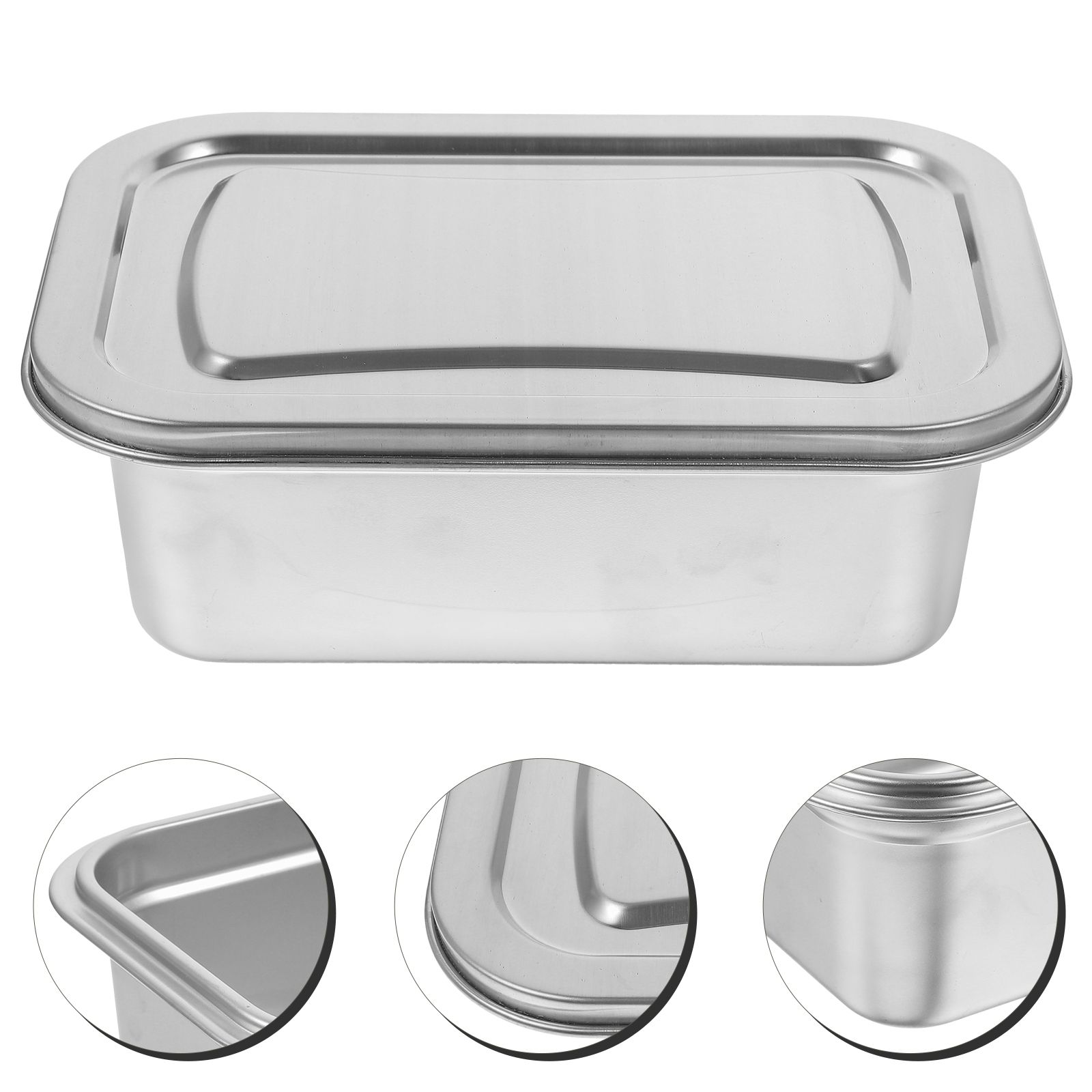 Stainless Steel Ice Cream Container Freezer Storage Keeper Yogurt Boxes Reusable Preservation Household Tubs Containers Kitchen