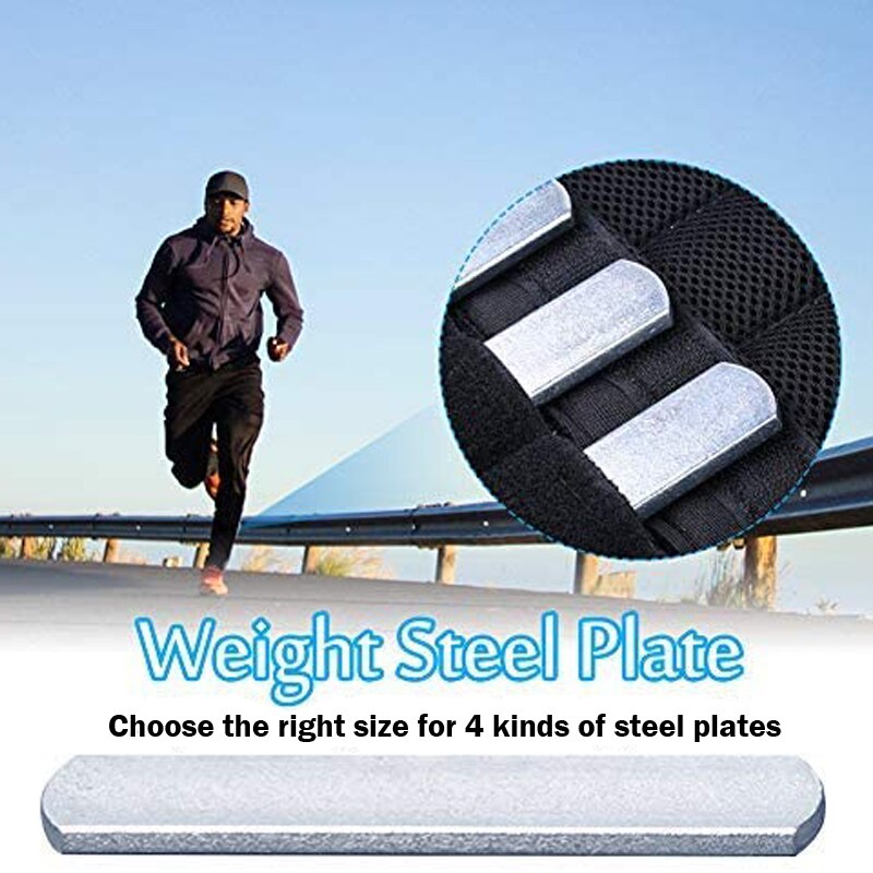 Weight Steel Plates Adjustable Strength Training for Weighted Vest Leg Ankle Weights 12-25cm Length Workout Fitness Accessories