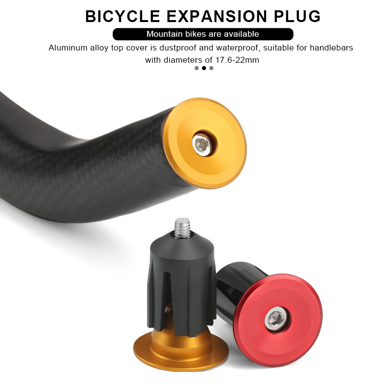 Cykelstyre Ändpluggar i Aluminium - MTB Landsvägscykel Styrskydd