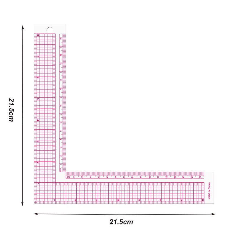 Sewing Tool 1Pcs Accessory Transparent Metric Straight Tailor Ruler Measuring For Fabric Patchwork Cloth Cutting Quilting Rulers: Red