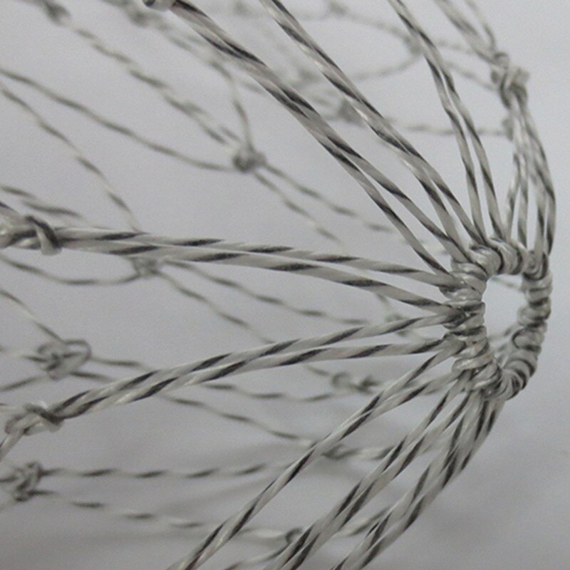 Solid Triangle Stainless Steel Dip Net of Head Diamter 50cm- 60cm Landing Net Turck Net Outdoor Accessories Folding Brail Neting