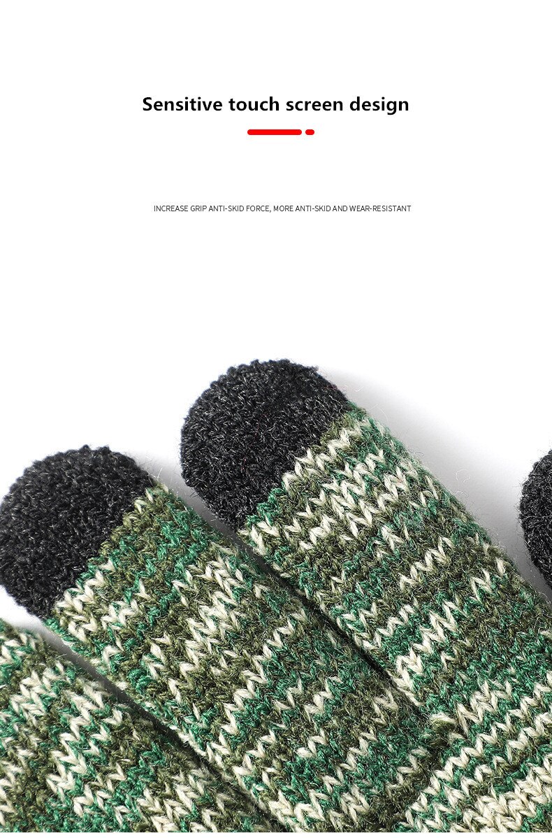 Touch Screen Handschoenen Voor De Winter Wol Gebreide Heren Handschoenen Vrouwelijke Warme Mitten Outdoor Rijden Koude-Proof Handschoen guantes Mitt