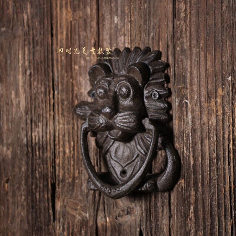 American Country Style Door Knocker Window Decoration Pendant Lion Owl Home Door Knock