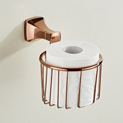 Akcesoria łazienkowe mosiądz różowe złoto kąpieli zestawy sprzętu wieszak na ręczniki, uchwyt na papier uchwyt na szczotkę wc, ręcznik Ranger, haki: paper roll holder
