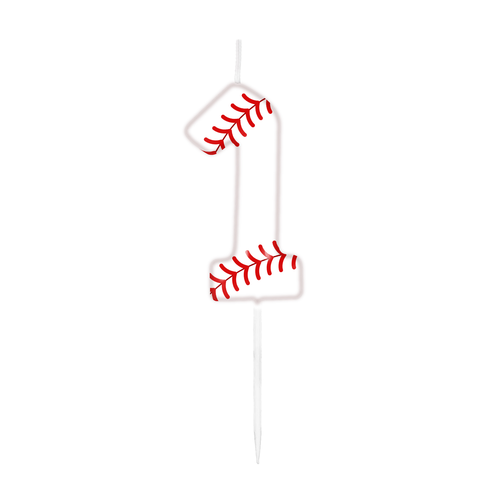 Urodziny o tematyce baseballowej białe cyfry 0-9 świece, chłopcy dziewczęta dzieci wszystkiego najlepszego z okazji urodzin ozdoba na wierzch tortu spotkania motyw zaopatrzenie solidny prezenty: Czerwony