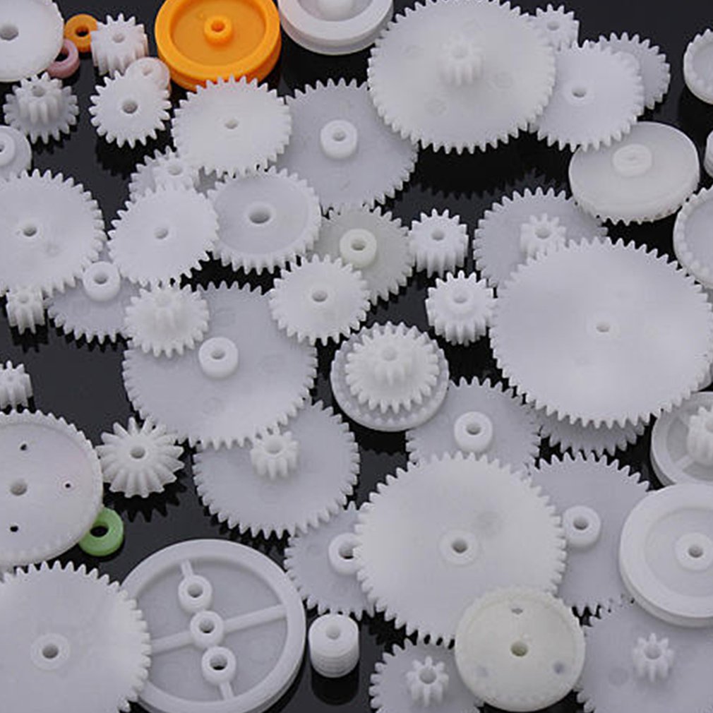 64 type plast krone gear enkelt dobbelt reduktion motor gear snekkegear