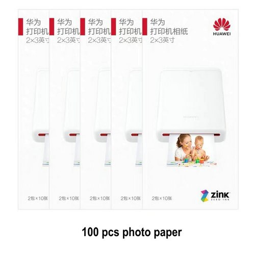 Huawei 2*3 Zoll Zink Foto Papier Für Huawei CV80 Drucker HP Kanon Zoemini LG PD261 251 233 239SP foto Papier Fotografico: 100Blätter (5 Kasten)