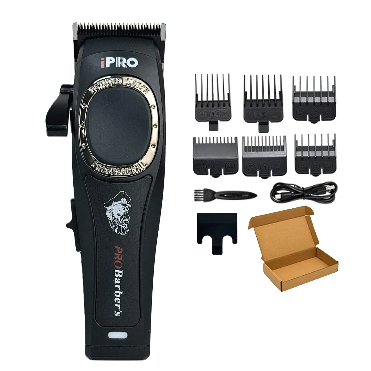 Professionele mannen Tondeuse 7500 RPM Gradiënt Barbershop Tondeuse DLC FADE Blade 2600 mAh Salon Gereedschap S1093: Paars