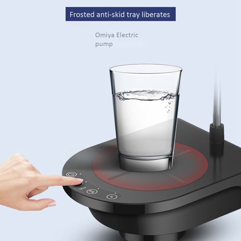 Bottled Water Pumping USB Rechargeable Water Dispenser Household Electric Pure Bucket Water Pressure Wireless Water Pump White