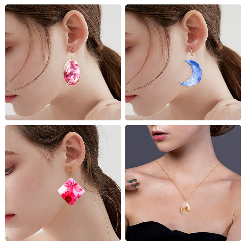 Diy cristal resina epoxi pendientes irregulares colgante molde de silicona estrella Luna corazón pendientes llavero molde DIY resina molde de fundición