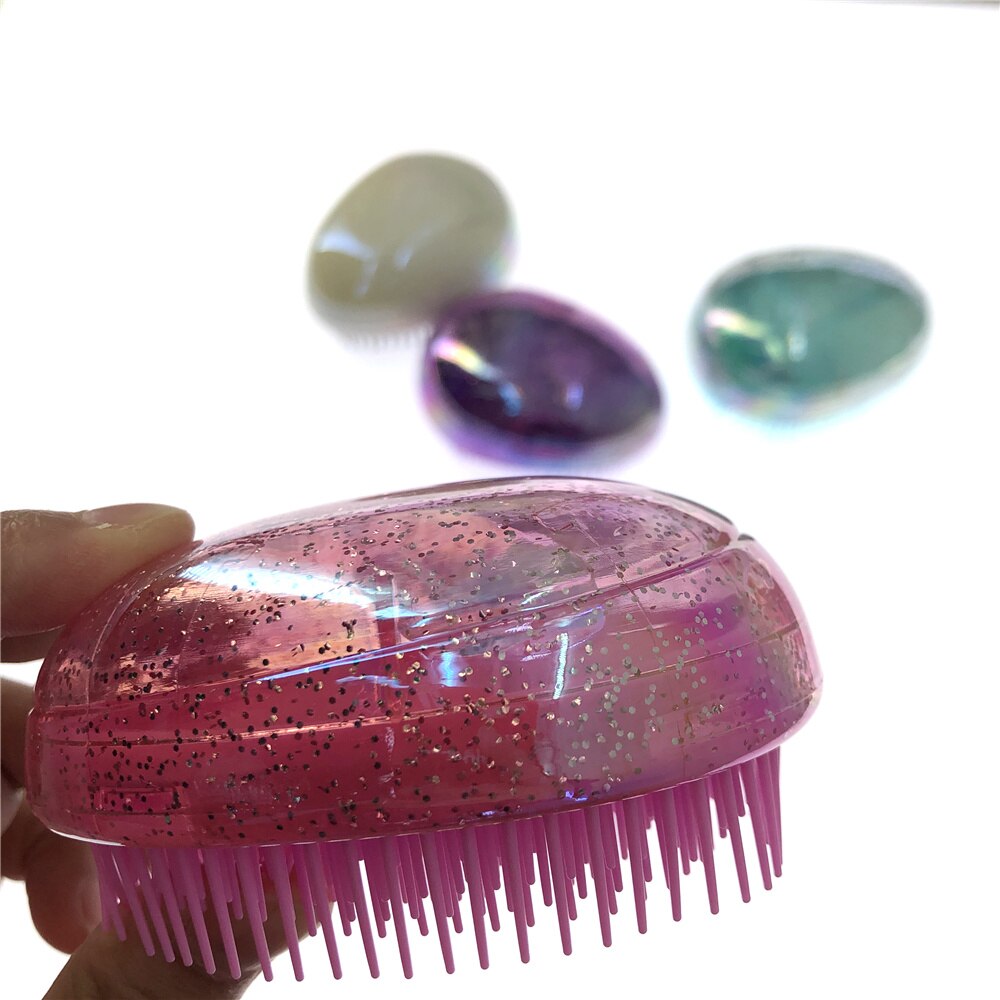 Brosse à cheveux en forme d&#39;œuf rond, outils de coiffure doux, peigne démêlant, Salon, soins capillaires, voyage, 1 pièce