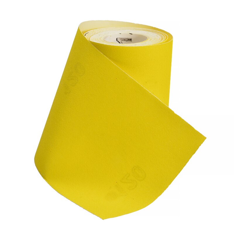 5M Grit 120 Fast Sandpaper 1pc Yellow Aluminium Oxide Sanding Roll Woodwork Metalwork Hand Abrasive Tool