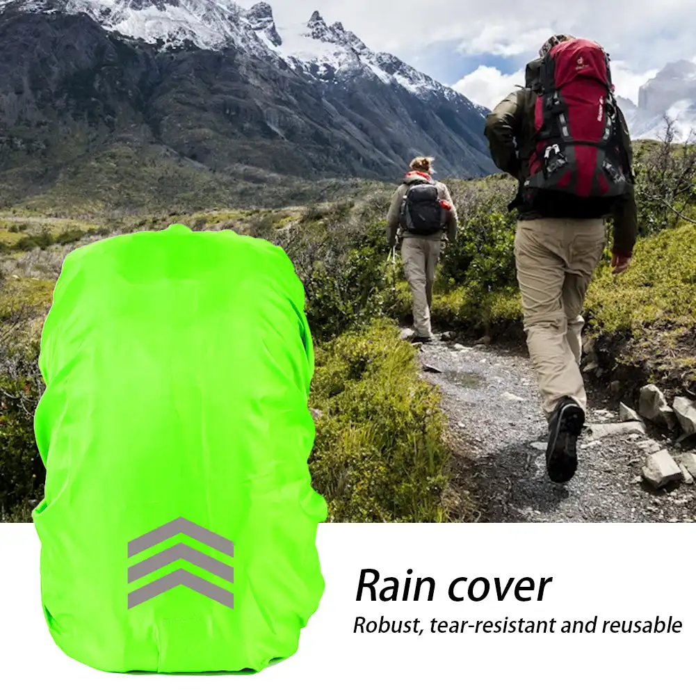 draussen Reflektierende Rucksack Regen Abdeckung Nacht Radfahren Wandern Sicherheit Klettern Tasche Abdeckung Wasserdichte Regen Abdeckung Für Rucksack 18-45L