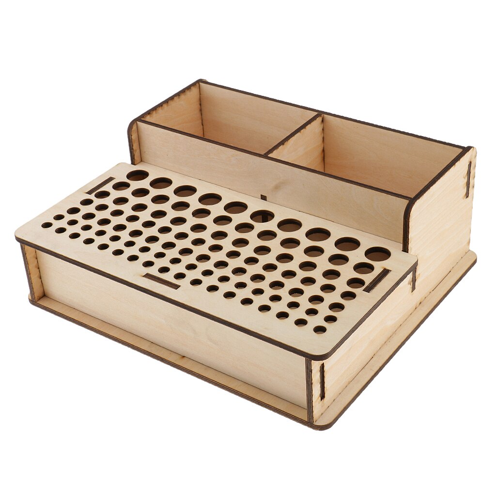 Unfinished Wooden Storage Box for Leather Crafts Tools Accessories,Modeling Tools, Painting Brushes, Storage