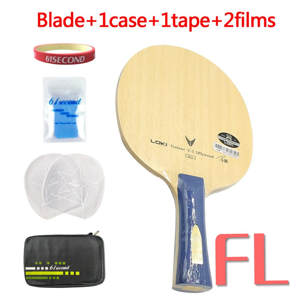 LOKI 5 Plywood Table Tennis Blade Training Pingpong Blade Ping Pong Racket ALL: FL with FM case
